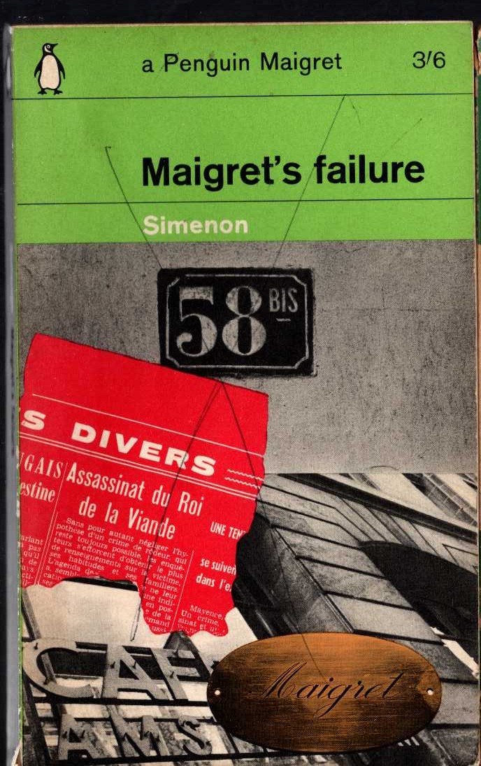 Georges Simenon  MAIGRET'S FAILURE front book cover image