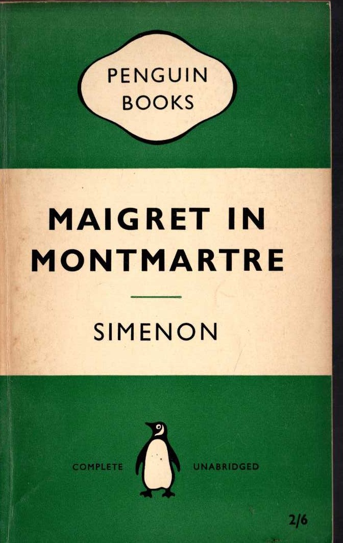 Georges Simenon  MAIGRET IN MONTMARTRE front book cover image