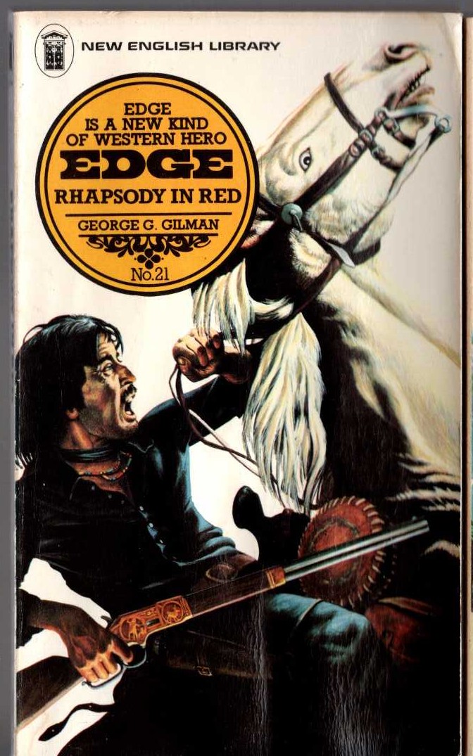 George G. Gilman  EDGE 21: RHAPSODY IN RED front book cover image