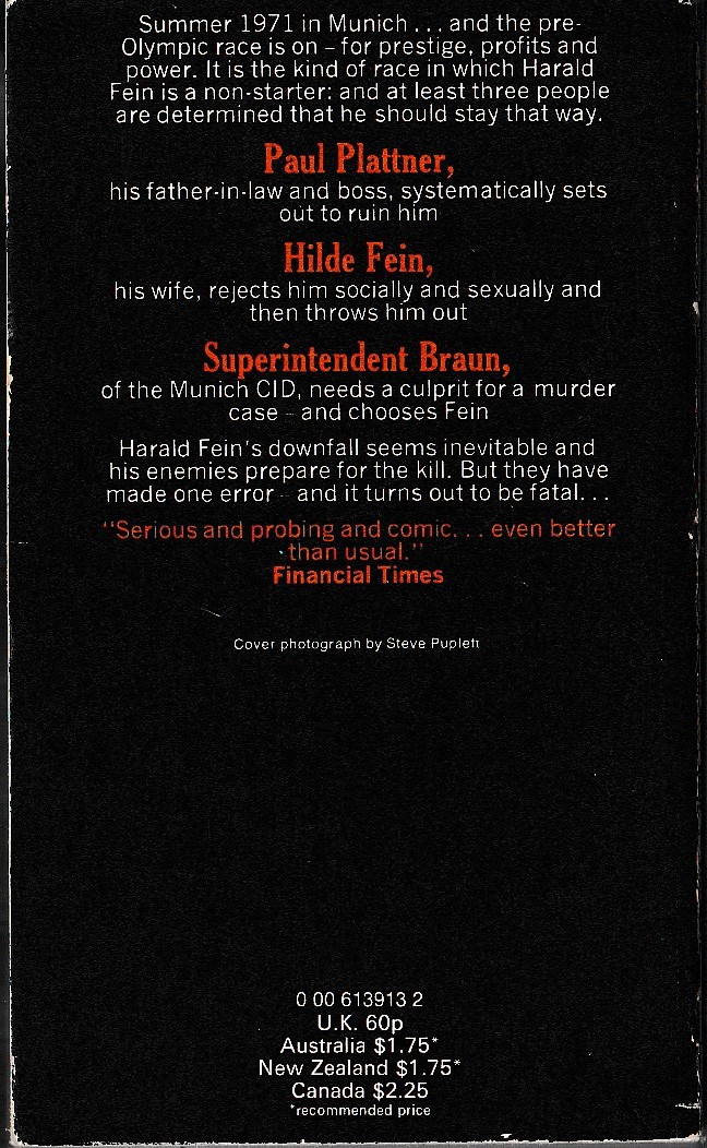 H.H. Kirst  A TIME FOR SCANDAL magnified rear book cover image