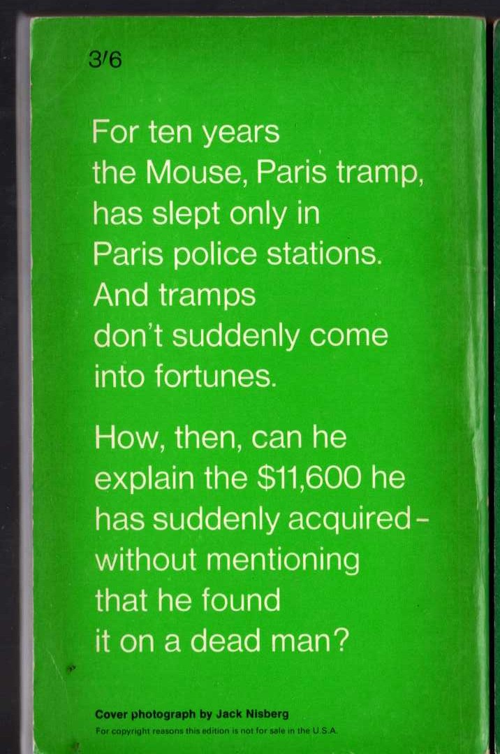 Georges Simenon  THE MOUSE magnified rear book cover image