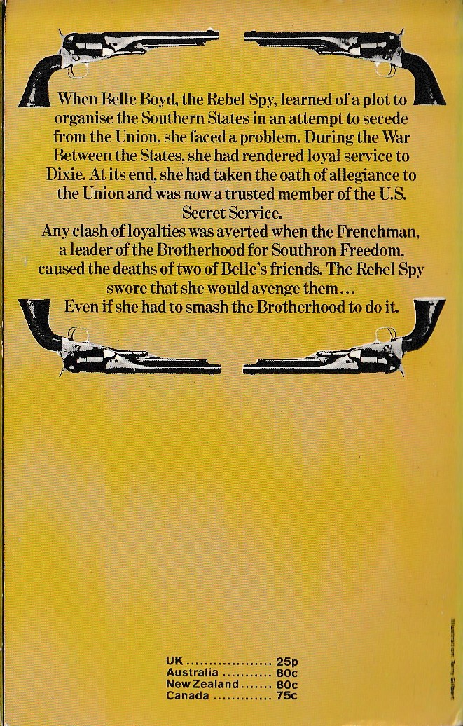 J.T. Edson  TO ARMS! TO ARMS IN DIXIE! magnified rear book cover image