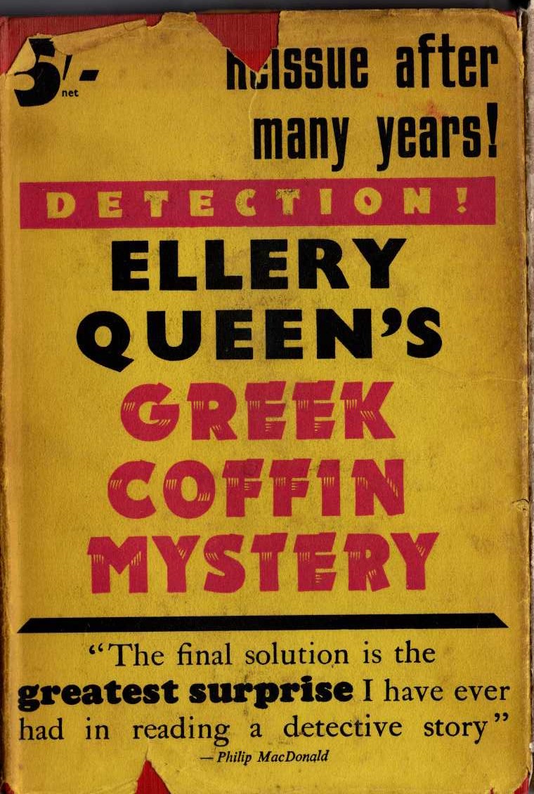 THE GREEK COFFIN MYSTERY front book cover image