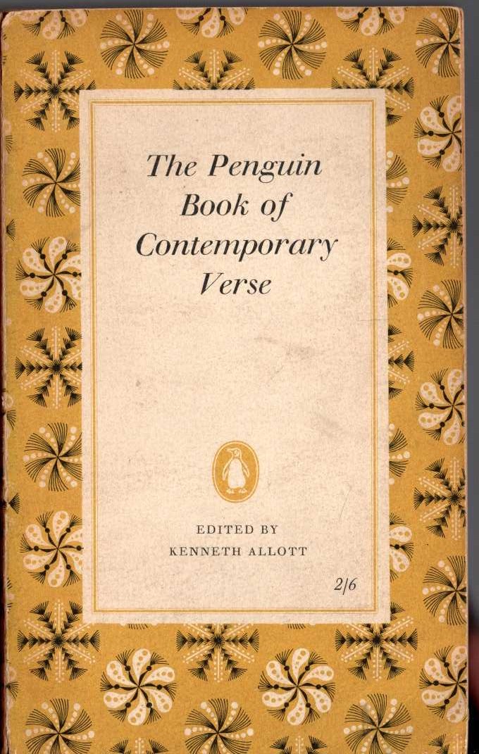 Kenneth Allott (Edits) THE PENGUIN BOOK OF CONTEMPORARY VERSE front book cover image