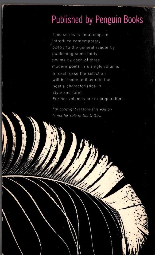 PENGUIN MODERN POETS 2 magnified rear book cover image