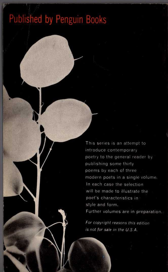 PENGUIN MODERN POETS 3 magnified rear book cover image