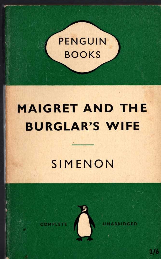Georges Simenon  MAIGRET AND THE BURGLAR'S WIFE front book cover image