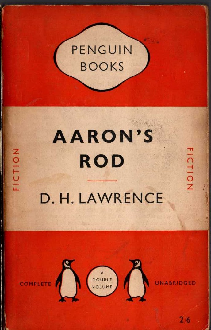 D.H. Lawrence  AARON'S ROD front book cover image