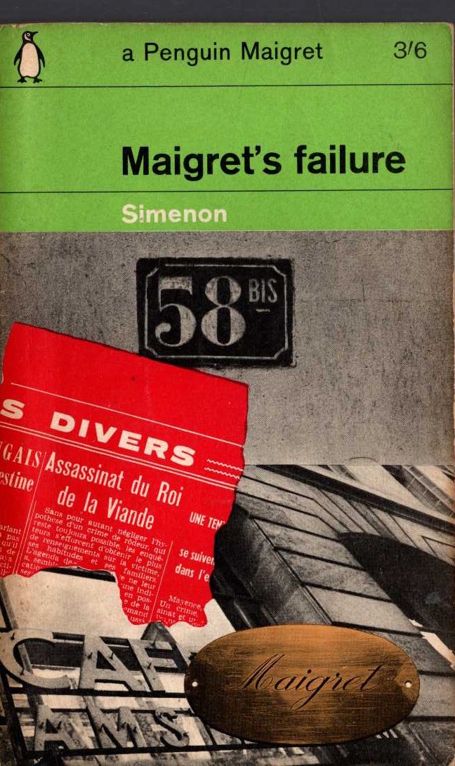 Georges Simenon  MAIGRET'S FAILURE front book cover image