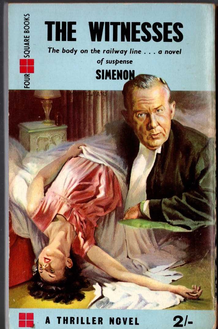 Georges Simenon  THE WITNESSES magnified rear book cover image