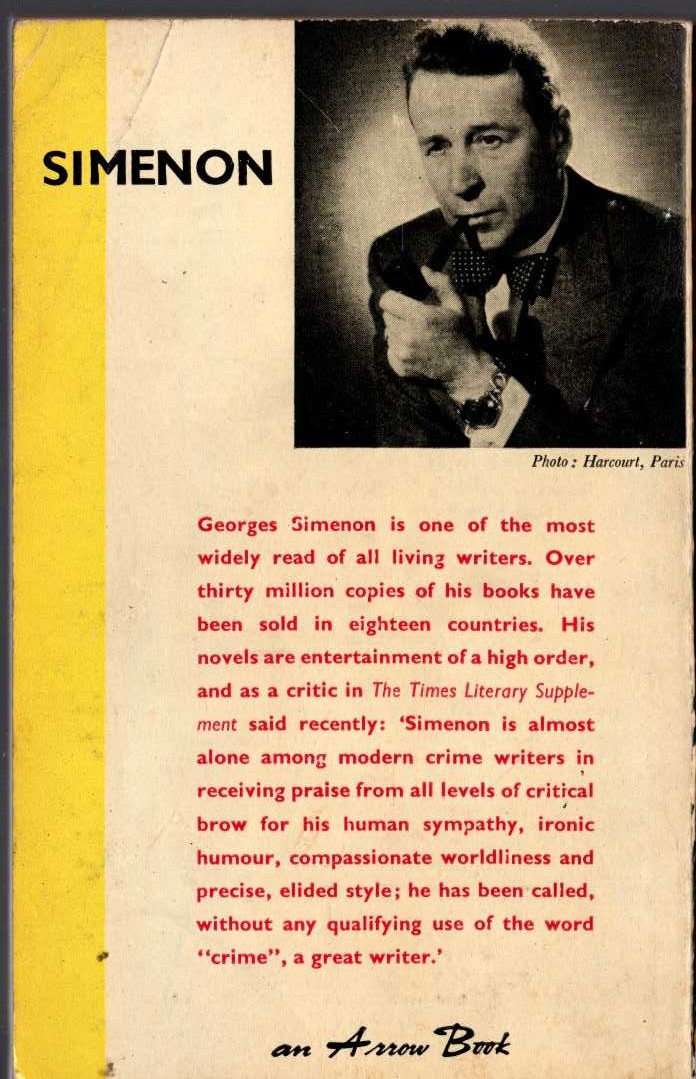 Georges Simenon  RED LIGHTS magnified rear book cover image