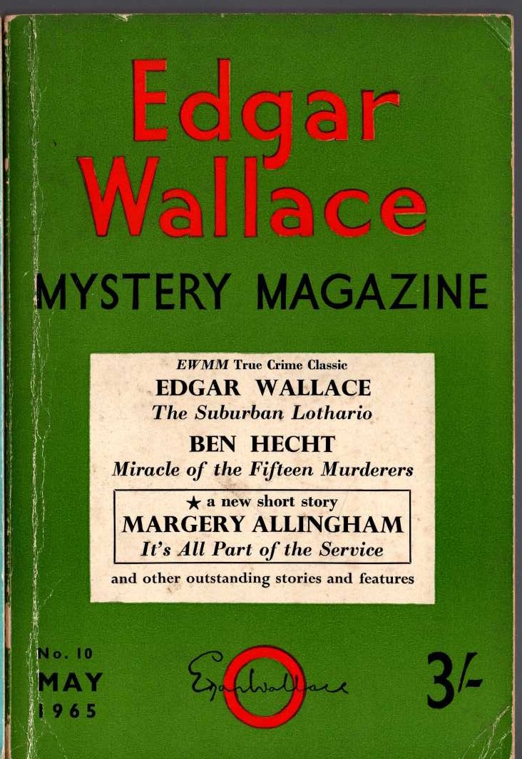 Various   EDGAR WALLACE MYSTERY MAGAZINE. No.10 May 1965 front book cover image