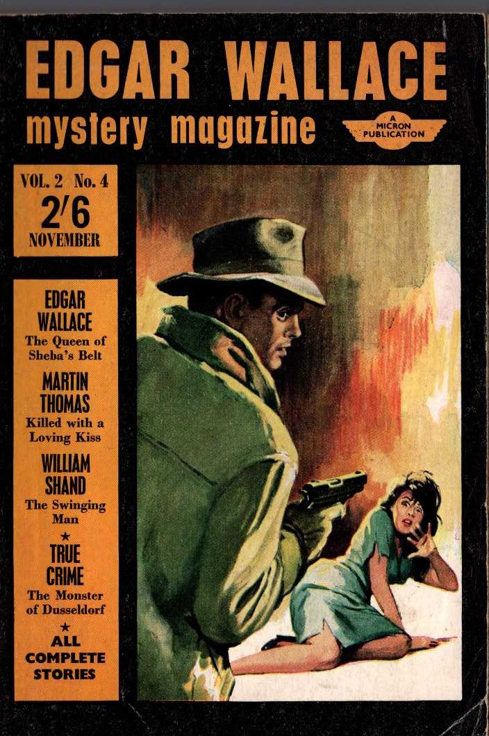 Various   EDGAR WALLACE MYSTERY MAGAZINE. No.2 Volume 4 November 1964 front book cover image