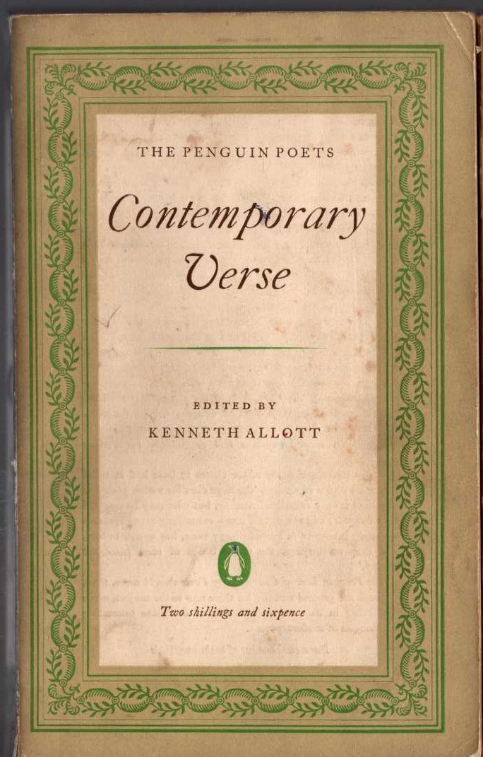 Kenneth Allott (Edits) CONTEMPORARY VERSE front book cover image