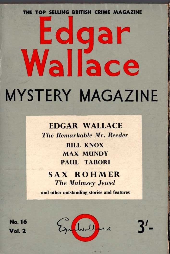Various   EDGAR WALLACE MYSTERY MAGAZINE. No.16 Vol.2 1965 front book cover image