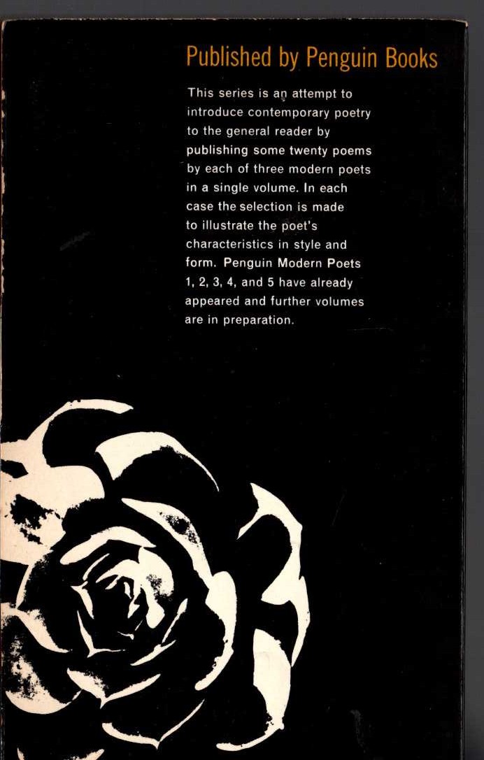PENGUIN MODERN POETS 6 magnified rear book cover image