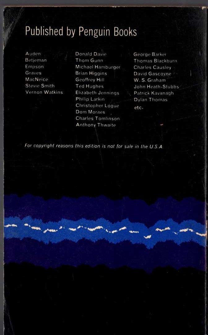 David Wright (Edits_and_Introduces) THE MID CENTURY: ENGLISH POETRY 1940-60 magnified rear book cover image