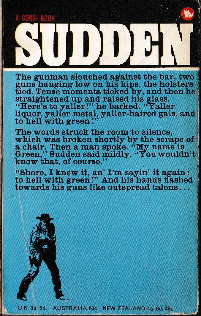 Oliver Strange  SUDDEN - GOLDSEEKER magnified rear book cover image