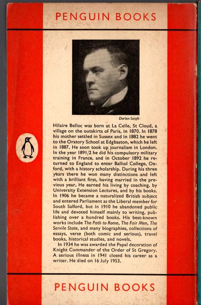 Hilaire Belloc  THE CRUISE OF THE 'NONA' magnified rear book cover image