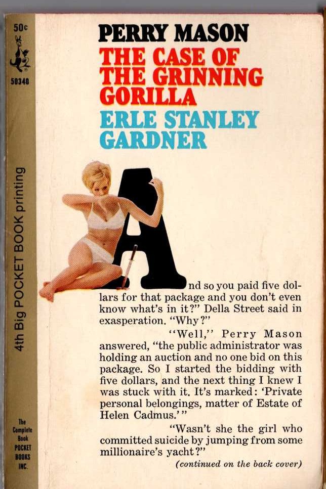 Erle Stanley Gardner  THE CASE OF THE GRINNING GORILLA front book cover image
