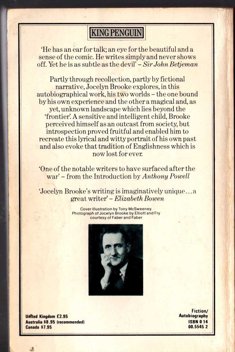 Jocelyn Brooke  THE ORCHID TRILOGY magnified rear book cover image