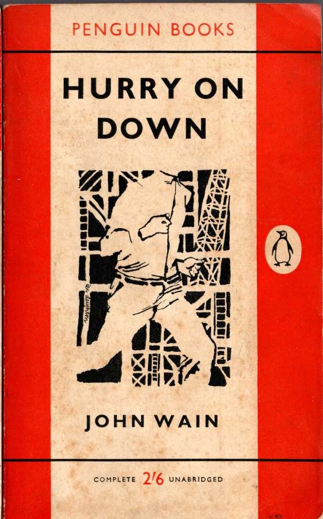 John Wain  HURRY ON DOWN front book cover image