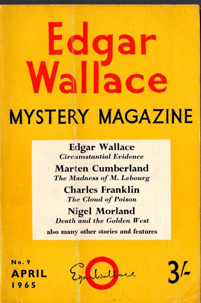 Various   EDGAR WALLACE MYSTERY MAGAZINE. No.9 April 1965 front book cover image