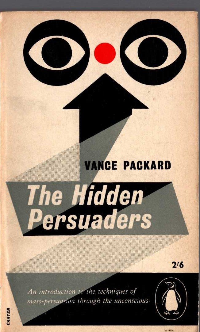 Vance Packard  THE HIDDEN PERSUADERS front book cover image