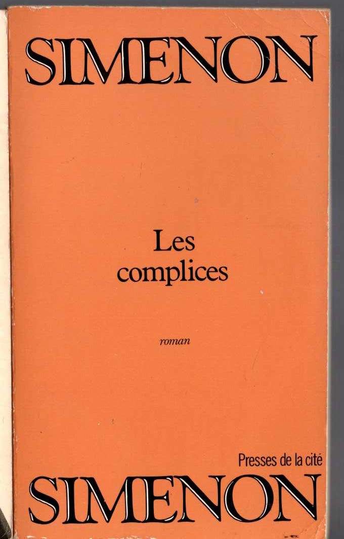 Georges Simenon  LES COMPLICES front book cover image