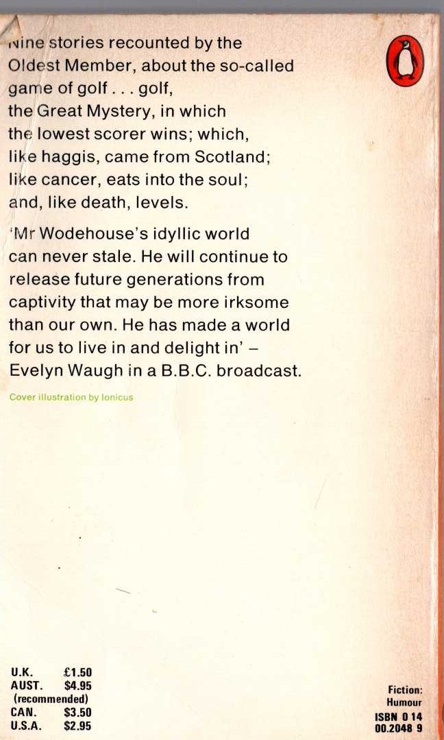 P.G. Wodehouse  THE HEART OF A GOOF magnified rear book cover image