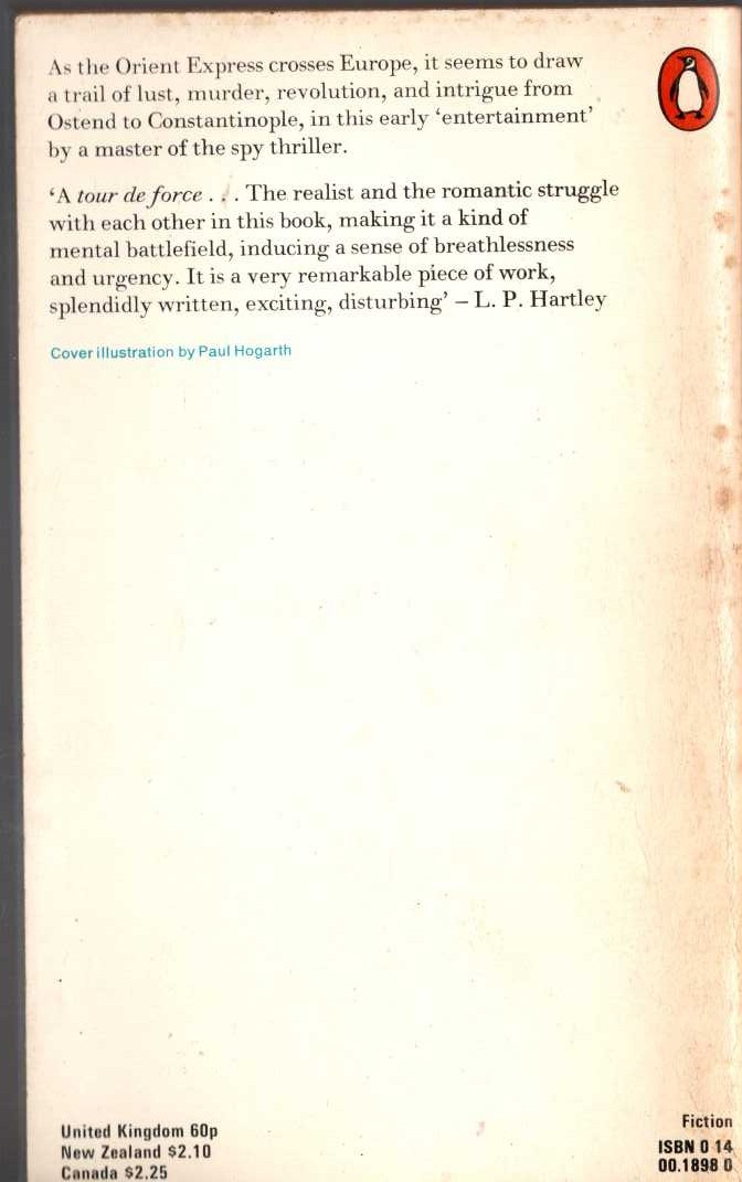 Graham Greene  STAMBOUL TRAIN magnified rear book cover image