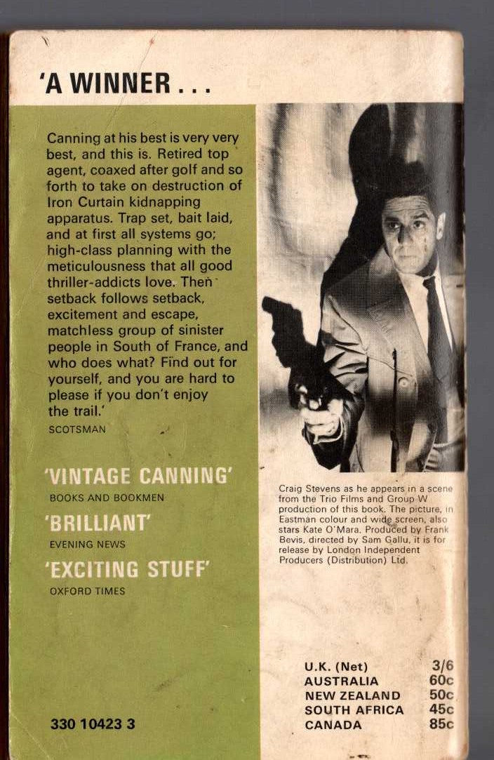 Victor Canning  THE LIMBO LINE (Film tie-in) magnified rear book cover image