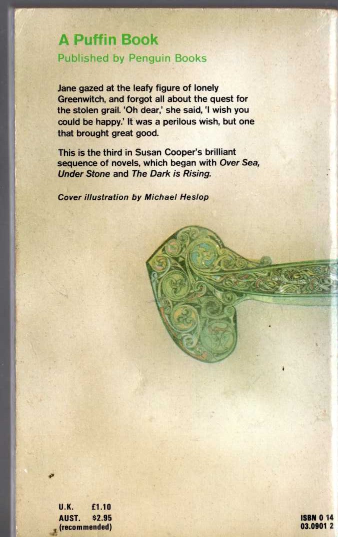 Susan Cooper  GREENWITCH magnified rear book cover image