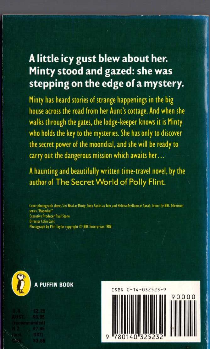 Helen Cresswell  MOONDIAL (TV tie-in) magnified rear book cover image