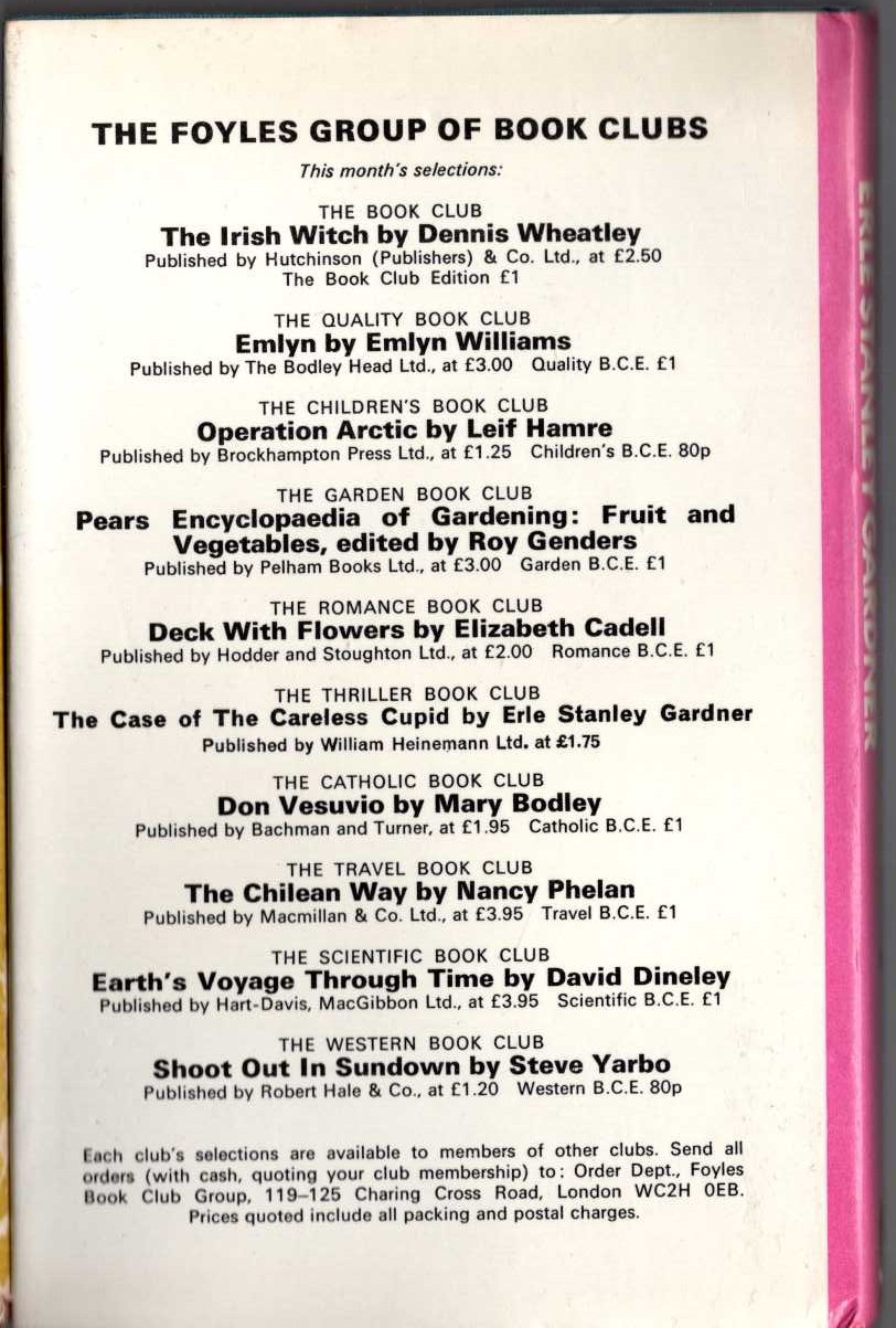 THE CASE OF THE CARELESS CUPID magnified rear book cover image