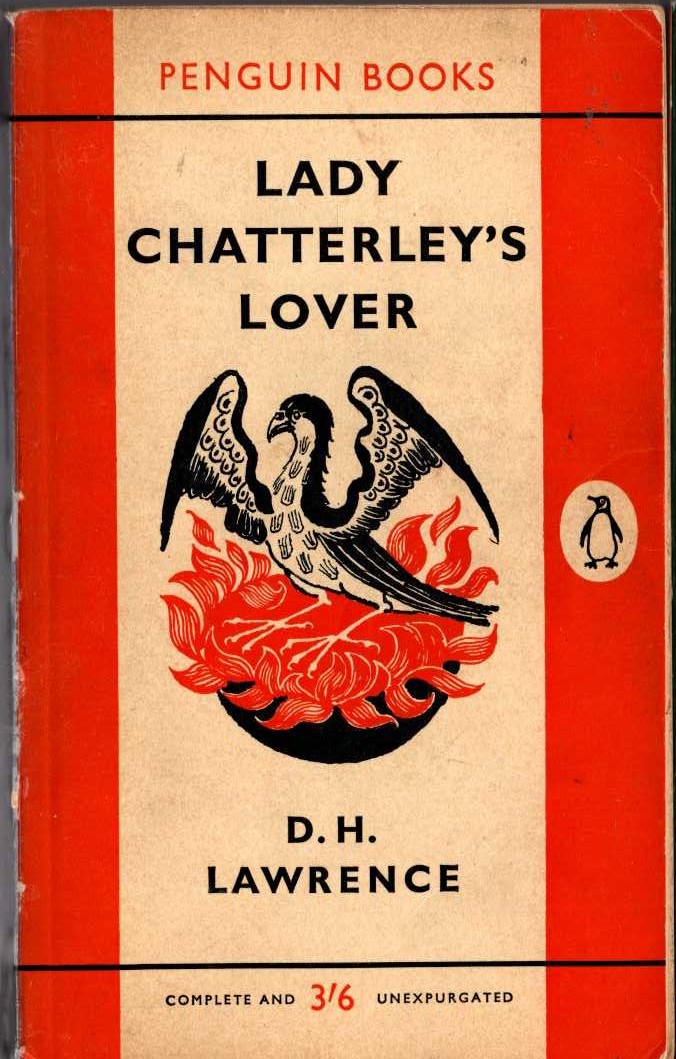 D.H. Lawrence  LADY CHATTERLEY'S LOVER front book cover image