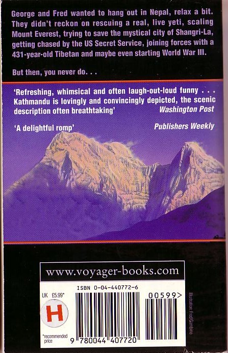 Kim Stanley Robinson  ESCAPE FROM KATHMANDU magnified rear book cover image