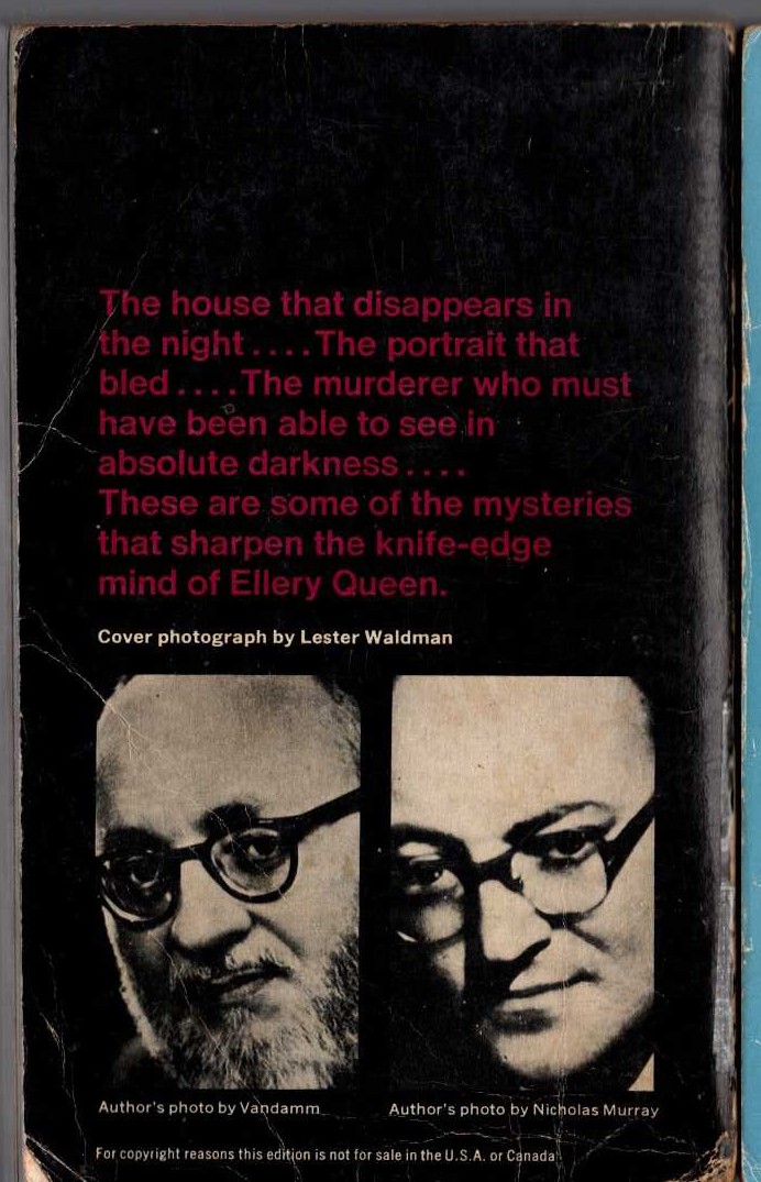 Ellery Queen  THE NEW ADVENTURES OF ELLERY QUEEN magnified rear book cover image