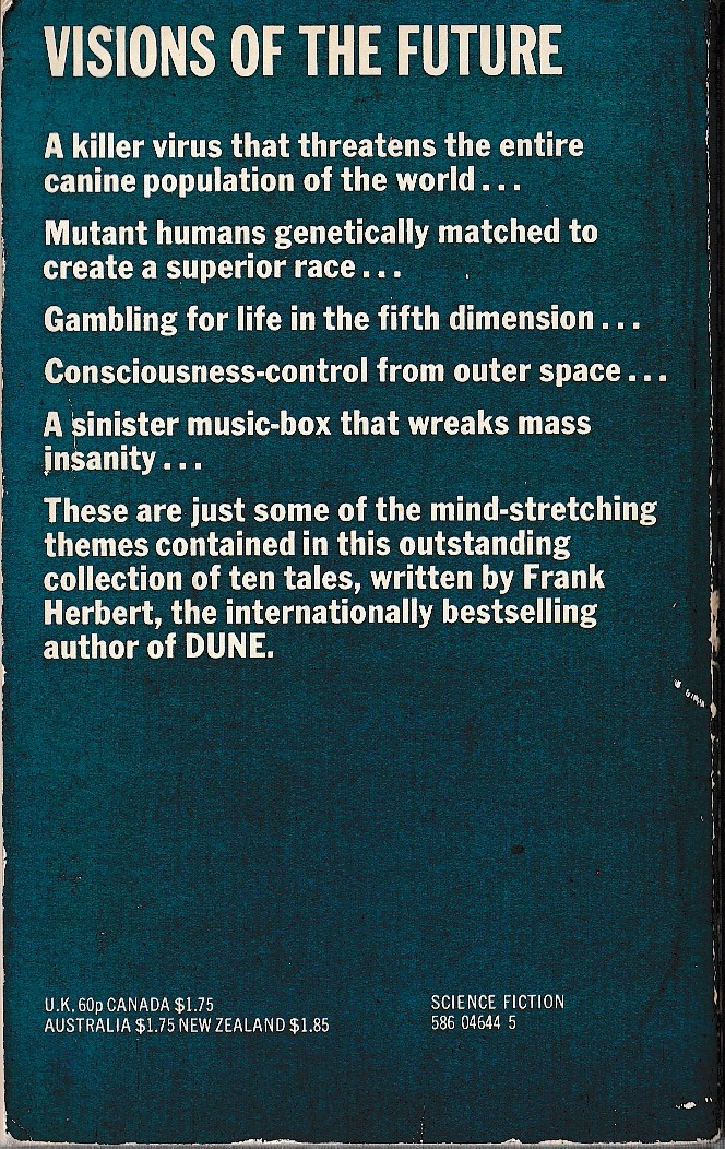 Frank Herbert  THE BOOK OF FRANK HERBERT magnified rear book cover image
