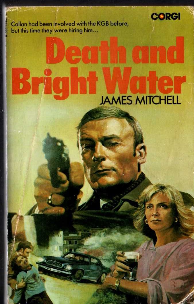 James Mitchell  DEATH AND BRIGHT WATER (Edward Woodward) front book cover image