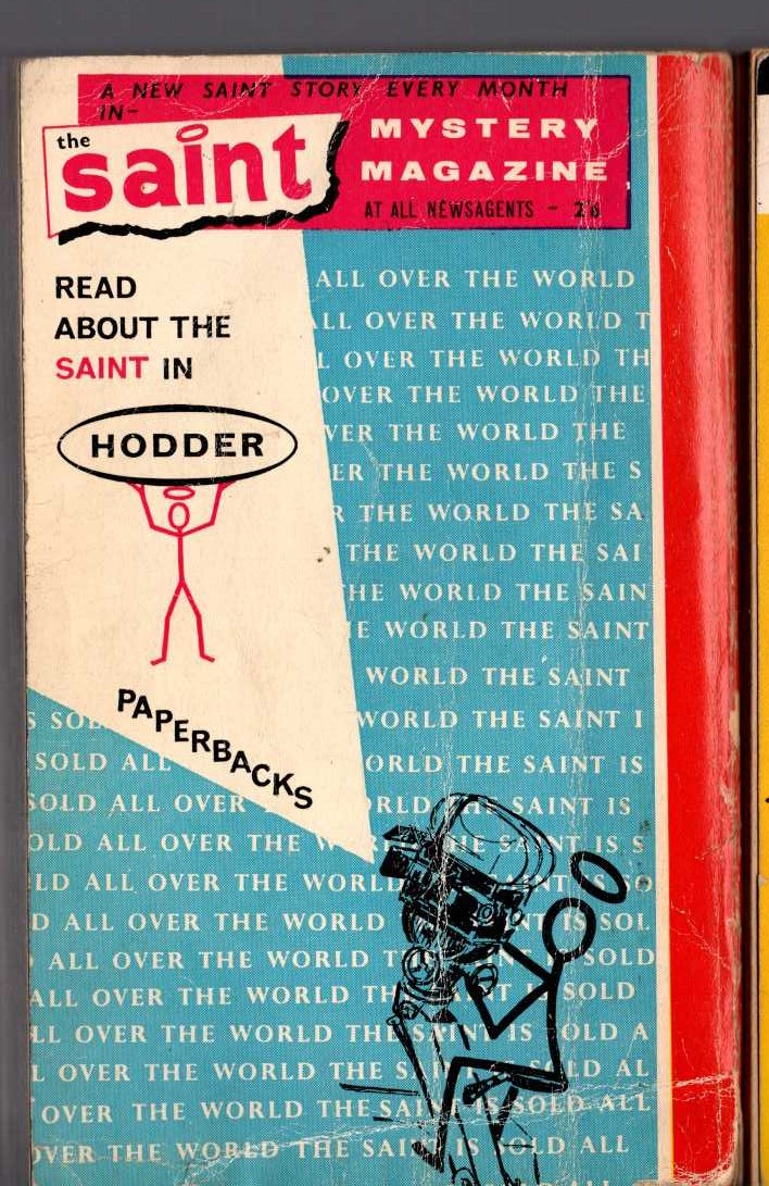 Leslie Charteris  THE SAINT ON GUARD magnified rear book cover image