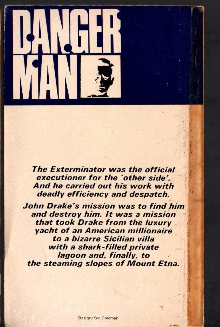 W.A. Ballinger  DANGER MAN: THE EXTERMINATOR magnified rear book cover image