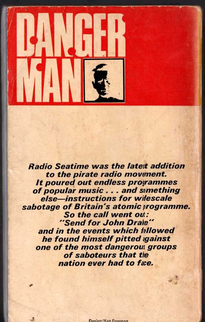 W.Howard Baker  DANGER MAN: STORM OVER ROCKALL magnified rear book cover image