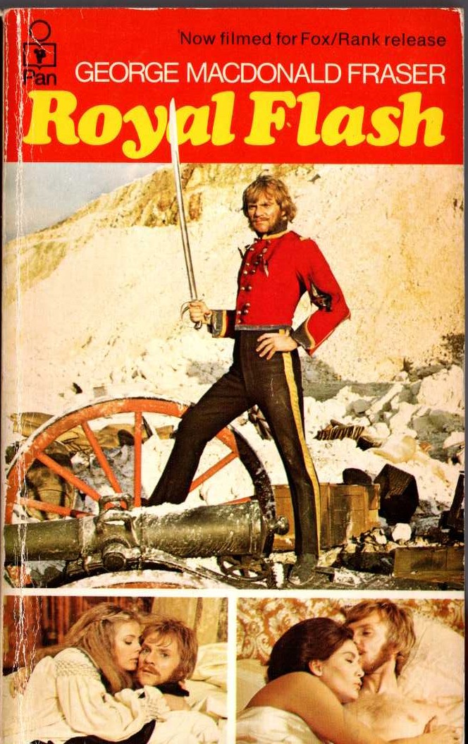 George MacDonald Fraser  ROYAL FLASH (Malcolm McDowell) front book cover image