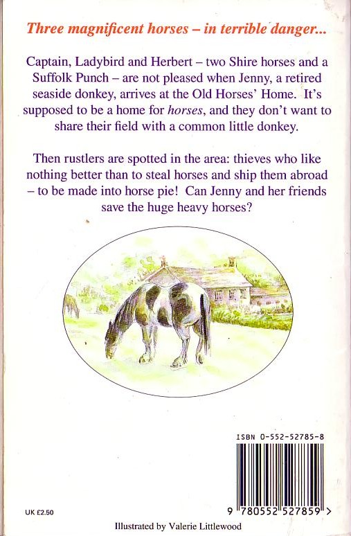 Dick King-Smith  HORSE PIE magnified rear book cover image