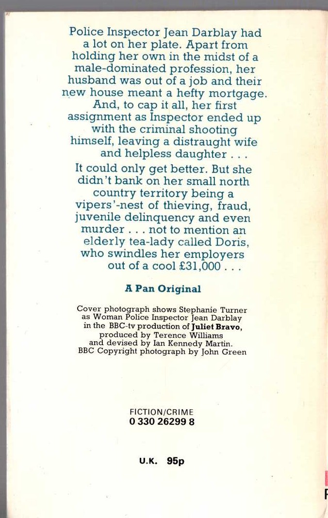 Mollie Hardwick  JULIET BRAVO 1 (BBC TV) magnified rear book cover image