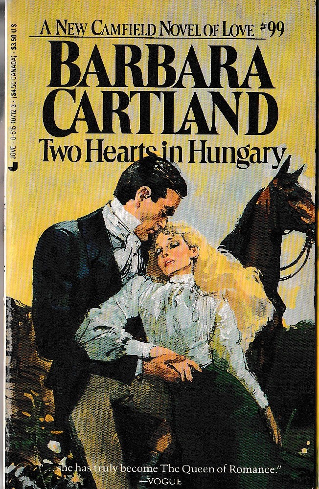 Barbara Cartland  TWO HEARTS IN HUNGARY front book cover image