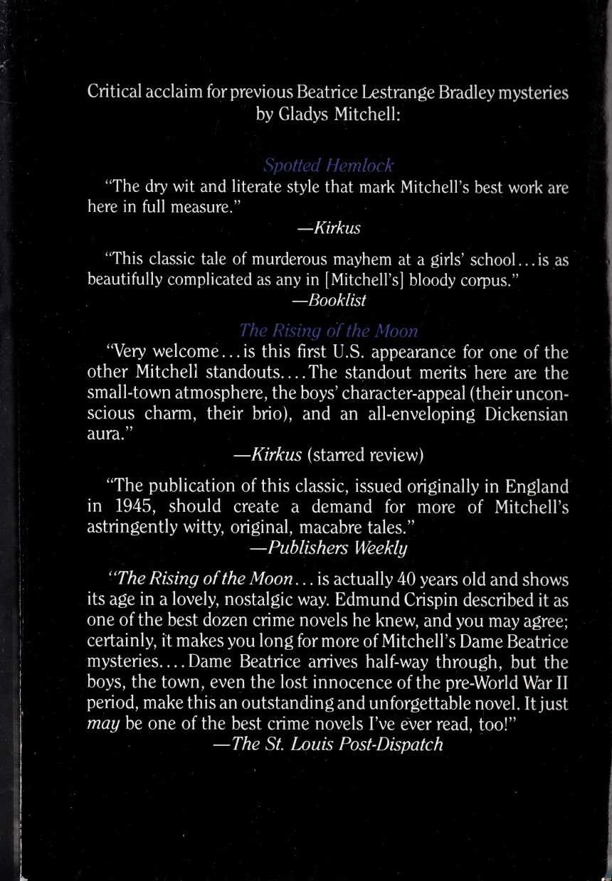 THE DANCING DRUIDS magnified rear book cover image