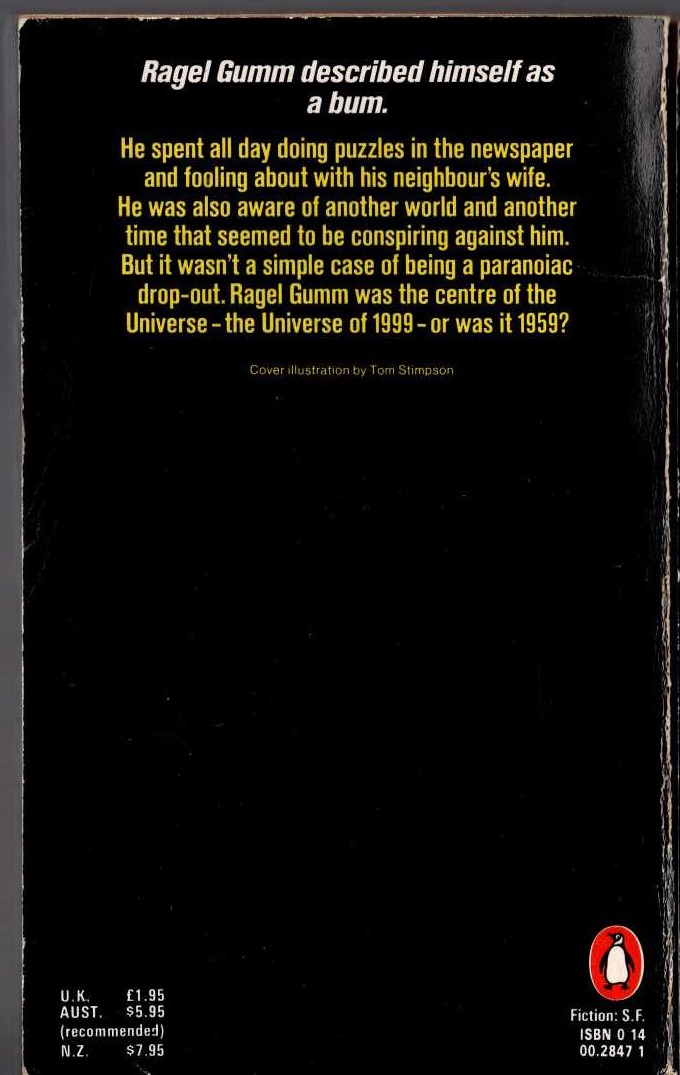 Philip K. Dick  TIME OUT OF JOINT magnified rear book cover image