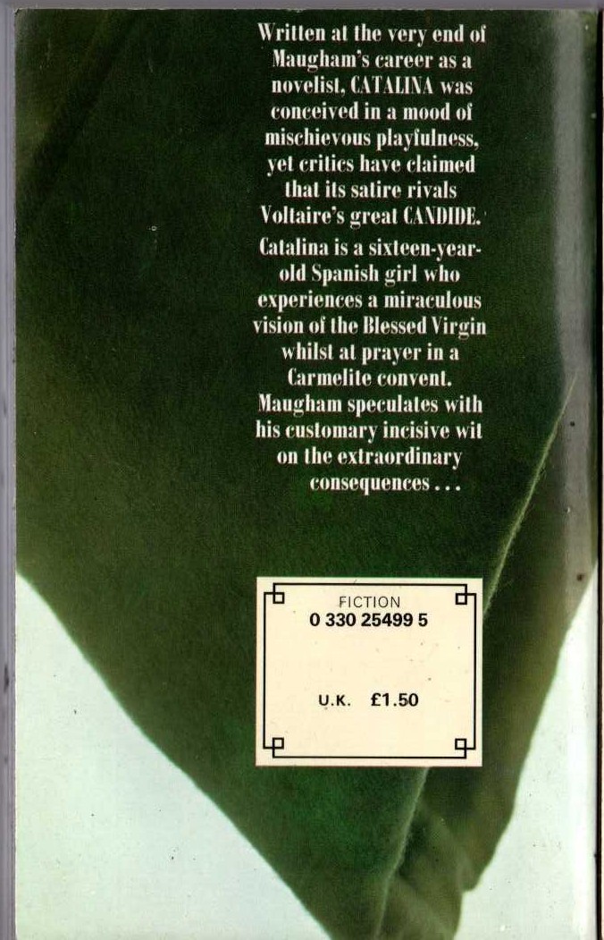 W.Somerset Maugham  CATALINA magnified rear book cover image